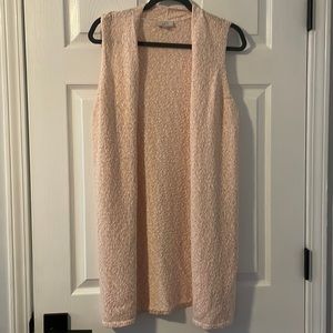 LOFT— PINK— CARDIGAN— SLEEVELESS— SIZE M
